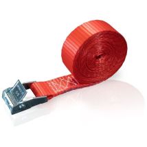 Cinghia di ancoraggio din en 12195-2 L.6m P.25mm con blocco di bloccaggio lc u 250 daN