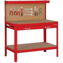 Etablissement - Domac - Etab100 - Arbeitsplatte Dick 12 Mm - 1 Großer Schublade - Rot