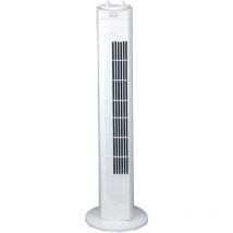 Domair - Ventilateur colonne oscillant TFB50E 45W 3 vitesses H80cm Blanc