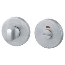 Domar Muletilla + desbloqueo Con Indicador Roseta Inox Mate