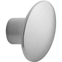Dome - Pomo 36 mm Efecto Inox - Pomo ovalado para muebles Dome