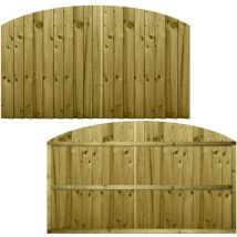 Premier 6ft x 3ft Feather Edge Fully Framed Garden Dome Top Panel - Pressure Treated (Tanalised)
