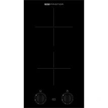 Domino 2 Induktionskochplatten Vitro schwarz mit Knopfdruck