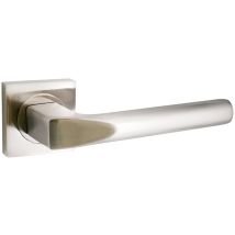 Domino - Türgriff Ohne Schlossrosette Quadratischen Rosetten Türklinke Für Zimmertür, Bürotür Türbeschläge Aus Aluminium Nickel Türdrückergarnitur 