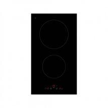 Nord Inox - Domino 2 feux vitrocéramique noir à commandes sensitives, 29x52 cm