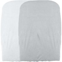 Lot 2 Housses matelas a langer - Peche/Perle - Domiva