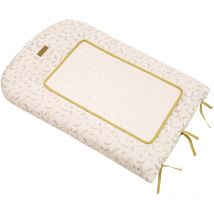 Matelas à langer avec housse Leafy Bunny Ecru 50x75 cm