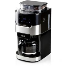 Cafetiere filtre avec moulin intégré Domo DO721K - 900 w - 1,5 l - 12 tasses - 200 g de grains - Ecran lcd - 3 intensités -