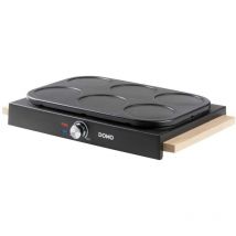 DO8717P Piastra per pancake Rivestimento antiaderente, Spia luminosa Nero - Domo