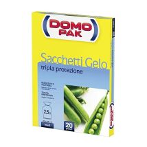 Sacchetti per Congelamento Domopak – Gelo Medio – Plastica Resistente – Triplo Strato – Dimensioni Medie