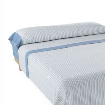 Nalui Juego de Sábanas Azul Vega Tejido Polycotton, Lavable a 30o y Fácil Planchado