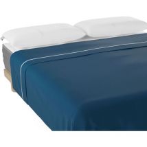 Sábana Encimera Azul 100% Algodón 180 Hilos, Suave, Fresca, Transpirable, Lavable a 30oC - Nalui