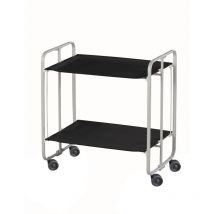 Carrito de te plegable gris/negro