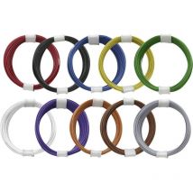 110-MIX Fil de câblage 1 x 0.04 mm² multicolore 1 set - Donau Elektronik