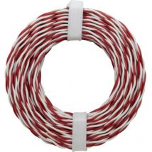 Fil pour sonnette Donau Elektronik 205-10 2 x 0.2 mm² rouge/blanc 10 m