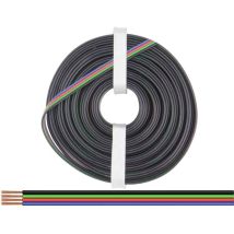 450-010 Cavo per cablaggi 4 x 0.50 mm² Nero, Verde, Rosso, Blu 10 m - Donau Elektronik