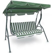 Dondolo altalena in acciaio 3 posti 170x115xH152 con tettuccio giardino esterno