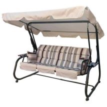 Dondolo letto martynica a 3 posti cm. 200X120X170 h fantasia a strisce