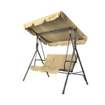 Dondolo Linear en Acero Pintado Tela de Poliéster 160 gr/m² Color Beige - 113x170x156 cm