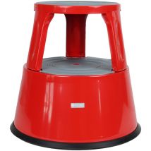 Rollhocker, Metall, Rot - Dönges