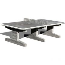 Outdoor-Beton-Tischtennisplatte 'Rock' inkl. Netz, mit eckigen Außenecken - Donic