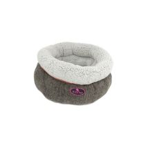 Cama donut para perros y gatos – Ø 40 x 23 cm – Lavable a máquina – Base antideslizante