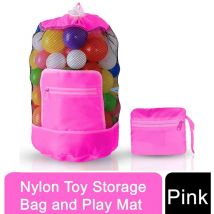 Doodle - Nylon Toy Storage Bag and Play Mat - Pink