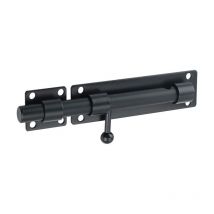 Door Bolt Latch (Padlock Not Included)Sliding Barrel Door Lock Exterior Door Lock with Padlock Hole, Matte Black Stainless Steel