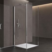 Sogood - doporro Box Doccia 90x70x90cm, Cabina Bagno con Porta Doppia Vetro di Sicurezza esg Vetro Trasparente Ravenna36UK