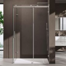 Sogood - doporro Box Doccia 90x140x195cm, Cabina Doccia con Porta Scorrevole Vetro di Sicurezza esg Vetro Trasparente Incluso Rivestimento Facile da