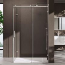 doporro Box Doccia 100x145x195cm, Cabina Doccia con Porta Scorrevole Vetro di Sicurezza ESG Vetro Trasparente Incluso Rivestimento Facile da Pulire