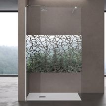 Sogood - doporro Box Doccia Walk-In 100x200cm, Parete Doccia Anticalcare in Vetro da 10mm con Braccio Sostegno Telescopico in Acciaio BRAM1