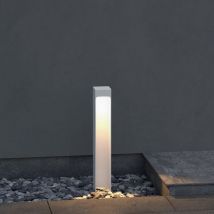 Lampe led sur Pied Extérieure 5W avec led Lampe Jardin Étanche IP65 3000K Lumière Chaude Light Extérieure Blanc Design BaldersLights 6x6x40cm