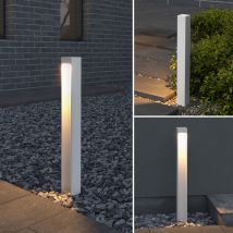 Lampione da Giardino 3000K, Luminoso da Giardino IP65 Paletti Esterni Led 6X6X60cm in Alluminio per Giardini, Parchi, Aree Residenziali e Ingressi