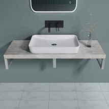 Sogood - doporro Mensola Portalavabo, Mensolone per Arredobagno Sospeso da 45cmx140cm per Lavabi d'Appoggio