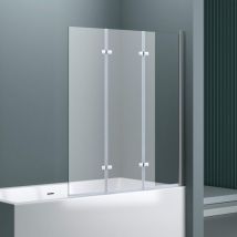 Sogood - doporro Parete Vasca da Bagno Doccia130x140cm, Parete Sopravasca Doccia Destra Vetro Trasparente 6mm Cortona116R