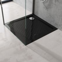 Sogood - doporro Piatto Doccia Antiscivolo 90x90x4cm, Piatto Doccia Lucia01AR in Acrilico, Forma: Quadrato, Nero