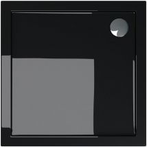 Doporro - Piatto Doccia 90x90x4cm Faro1 in Acrilico, Forma: Quadrato, Nero - Nero