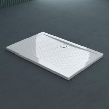 Sogood - doporro Piatto Doccia Antiscivolo 75x90x4cm, Piatto Doccia Lucia02AR in Acrilico, Forma: Rettangolare, Bianco - Bianco