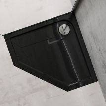 Doporro - Piatto Doccia, Piatto Doccia in Acrilico Nero, Forma: Pentagonale, Dimensione: 80x80x4cm