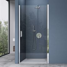 Doporro - Porte de douche transparent 85cm autolevante pivotante 85x195cm paroi de douche à l'italienne verre esg Nano anti-calcaire Teramo24k