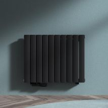 Doporro - Radiador plano radiador de panel calefactor de baño radiador de baño de dos capas con conexión central vertical 77x60cm antracita fs