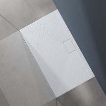 Doporro - Receveur de Douche Bac à Douche Ultra Plat en Solid Surface Blanc Mat Geoma07 70x120x3cm