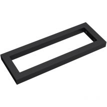 Doporro - Soporte de pared de acero inoxidable diseño WH01 45x3x15cm en negro, Soporte de estante Cant.1 pieza