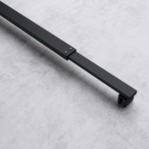 Stabilizzatore per Parete in Vetro BRAM3, Barra Asta Per Box Doccia Walk In, 70-120cm Forma: Quadrato, Nero - Doporro