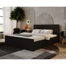 Polsterbett 180x200 cm Billo Slim - Schwarz (Anthology 19) - Schwarz