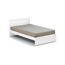 Doppelbett für Schlafzimmer in weißer Esche cm 200x171xH 98