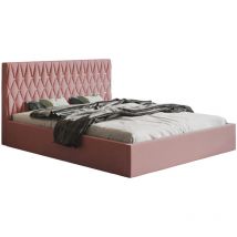 Emporius - Polsterbett 160x200 cm Crystal - Rosa (Jasmine 61) - Rosa