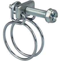 Centrale Brico - Doppeldrahtcollier aus Stahl 2 Stück Boutté Rohr von Ø19 mm bis Ø22 mm