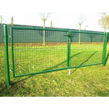 Apex - Doppelflügeltor 300x100cm Gartentor Gartenzaun 55389 Tor Flügeltor Hoftor 3m